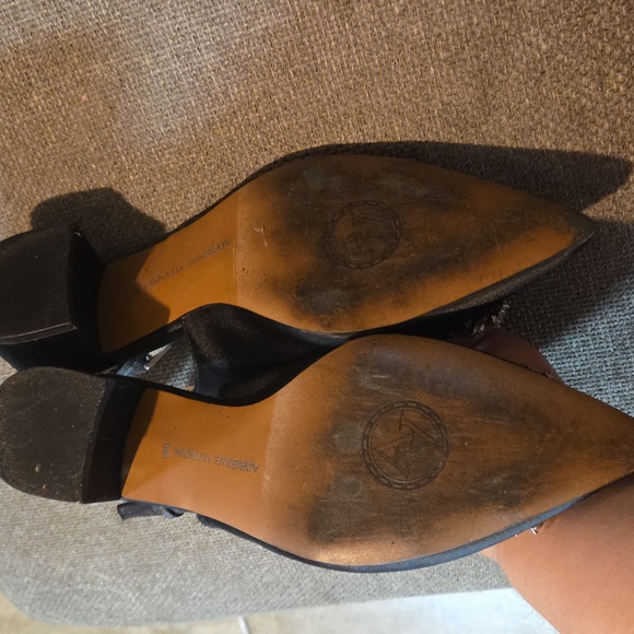 adrienne vittadini Gizzi shoes block heels Sling Back Size 8 - Picture 6 of 7